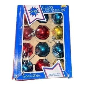 Vintage Coby glass ornaments